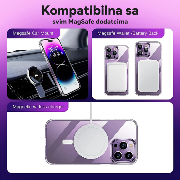 Maska za iPhone 13 Pro 6.1 transparent (IC) Magsafe - 213633