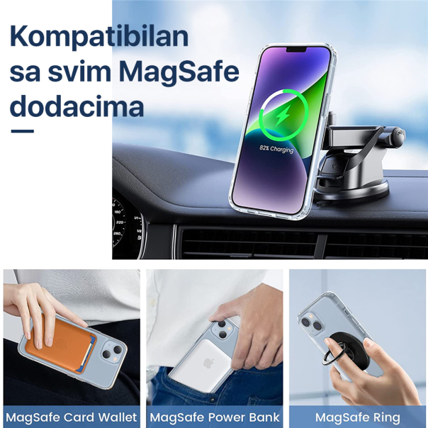 Torbica Magsafe za iPhone 15 6.1 transparent - 208753