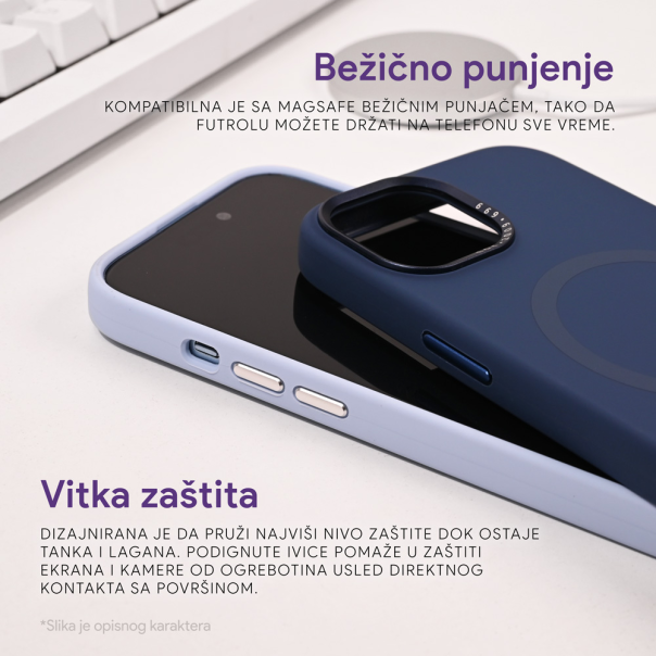 Maska za iPhone 15 Pro 6.1 Magsafe Pure Plus plava - 215089