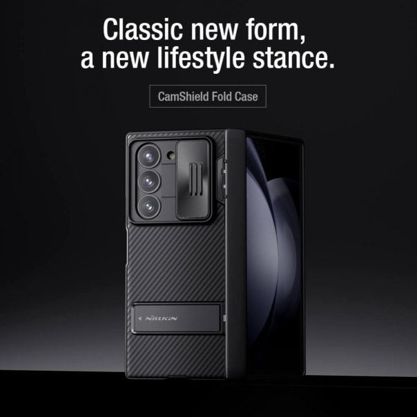 Maska za Samsung Galaxy Z Fold 6 (with stand) Nillkin CamShield Fold crna - 215625