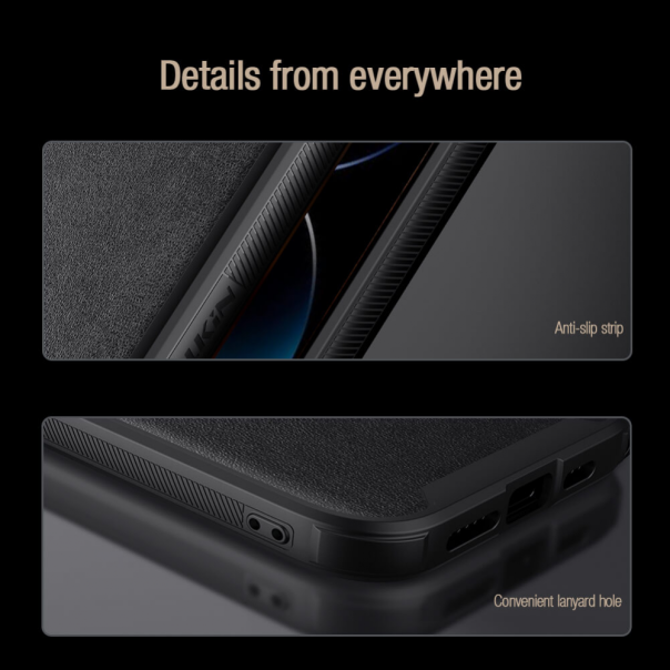 Maska za iPhone 14 Nillkin CamShield Leather S crna - 204353