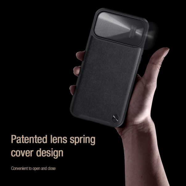 Torbica Nillkin CamShield Leather S za iPhone 14 Pro Max 6.7 crna - 204360