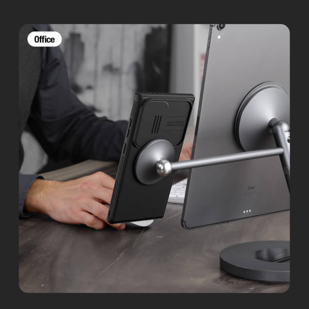 Maska za Samsung Galaxy S24 Ultra Nillkin CamShield Pro Magnetic zelena - 212087-1