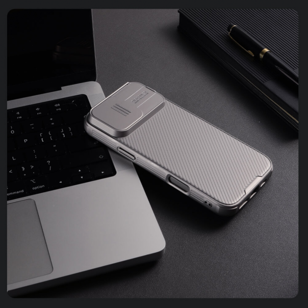 Maska za iPhone 16 Pro Max 6.9 Nillkin CamShield Pro siva - 216321