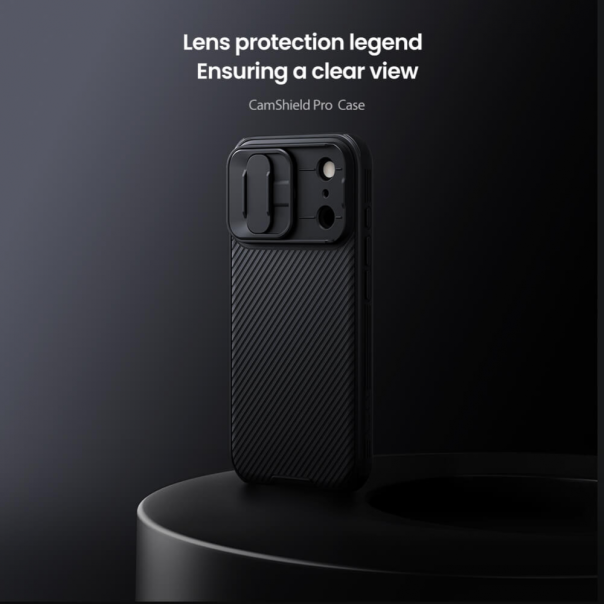 Maska za iPhone 17 Pro 63 Nillkin CamShield Pro crna - 223565