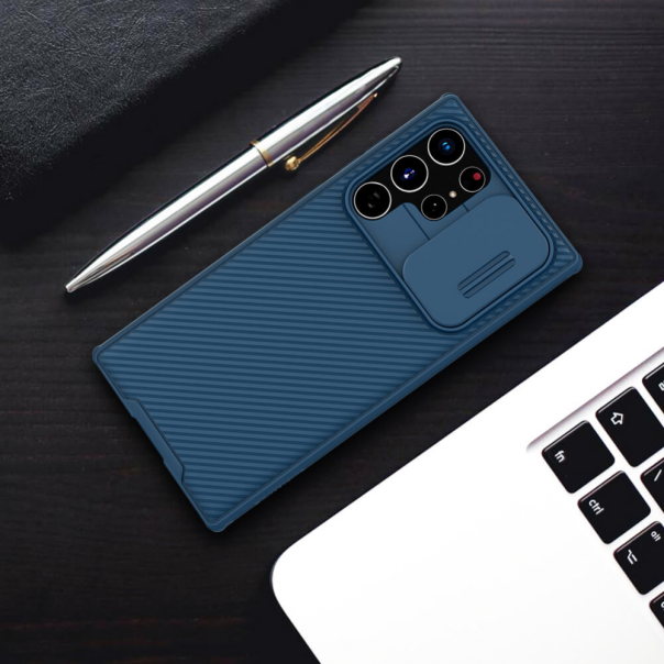 Maska za Samsung Galaxy S22 Ultra 5G Nillkin CamShield Pro plava - 99078