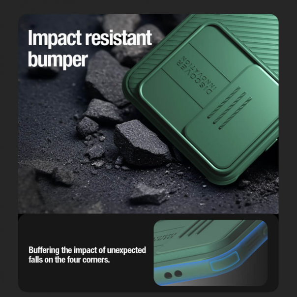 Maska za Samsung Galaxy S24 Plus Nillkin CamShield Pro zelena - 212093