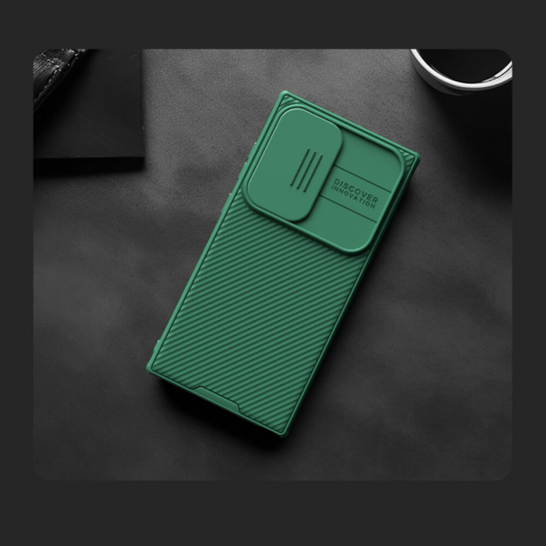 Maska za Samsung Galaxy S24 Ultra Nillkin CamShield Pro zelena - 212096