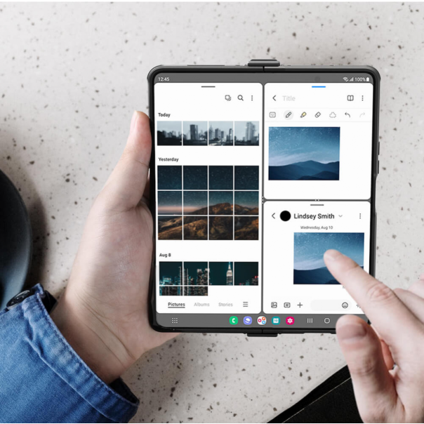 Torbica Nillkin CamShield Pro za Samsung F936B Galaxy Z Fold 4 5G (with pen slot & stand) crna - 203818-1