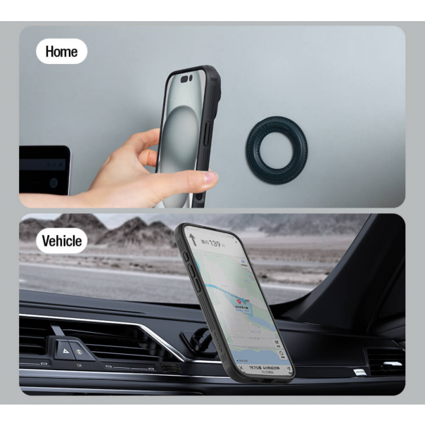 Maska za iPhone 16 Pro 6.3 Nillkin CamShield Prop Magnetic crna - 216326