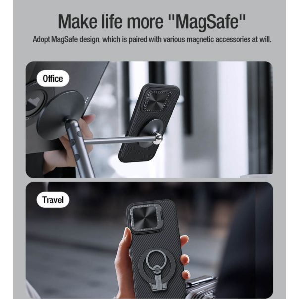 Maska za iPhone 16 Pro Max 6.9 Nillkin CamShield Prop Magnetic crna - 216327-1