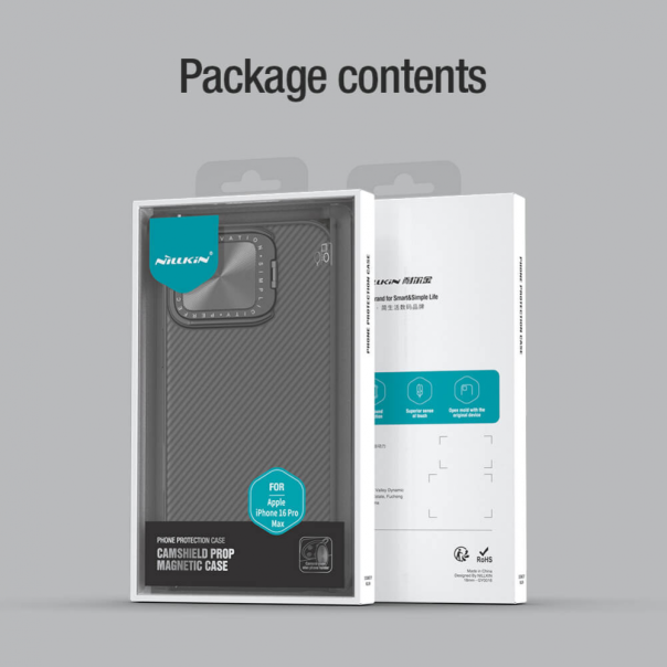Maska za iPhone 16 Pro Max 6.9 Nillkin CamShield Prop Magnetic crna - 216327-1