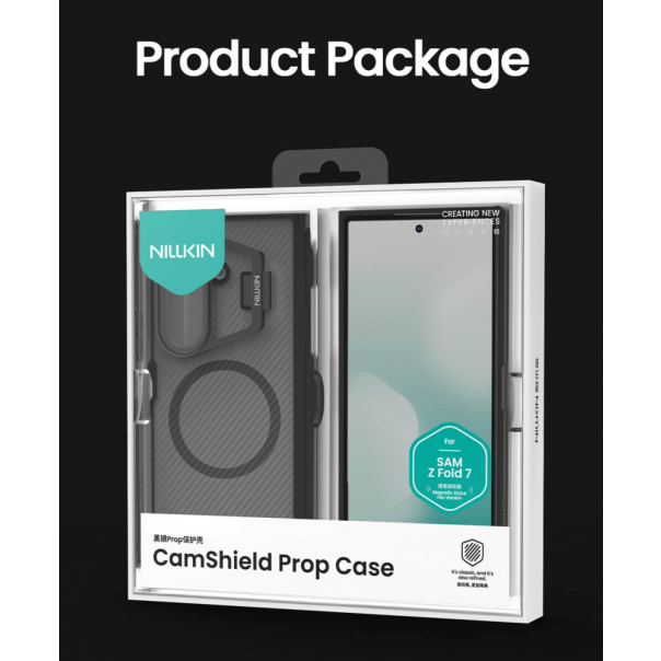 Maska za Samsung F966B Galaxy Z Fold 7 crna (with pen) Nillkin CamShield Prop Magnetic - 223466