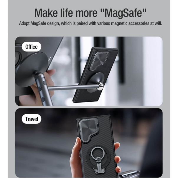 Maska za Samsung Galaxy S24 Ultra Nillkin CamShield Prop Magnetic zelena - 212102