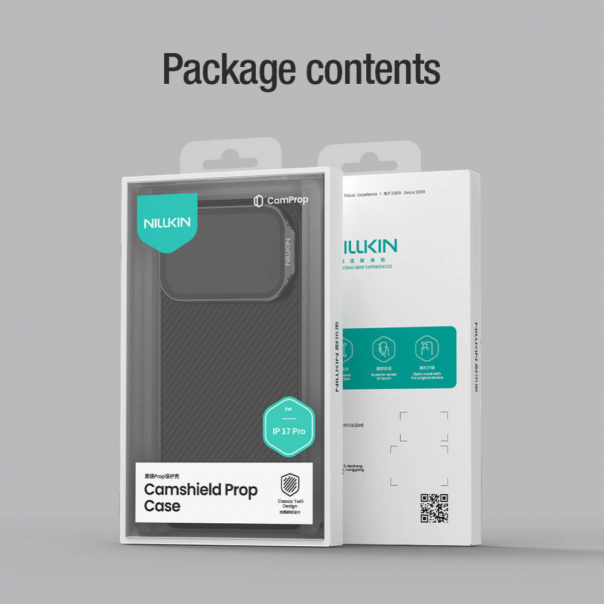 Maska za iPhone 17 Pro 63 Nillkin CamShield Prop crna - 223886