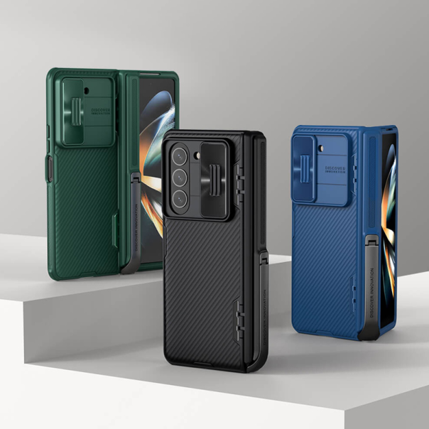 Maska za Samsung Galaxy Z Fold 5 (with stand) Nillkin CamShield Fold zelena - 209507