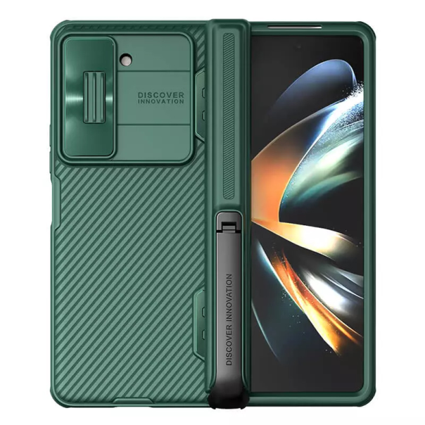 Maska za Samsung Galaxy Z Fold 5 (with stand) Nillkin CamShield Fold zelena - 209507