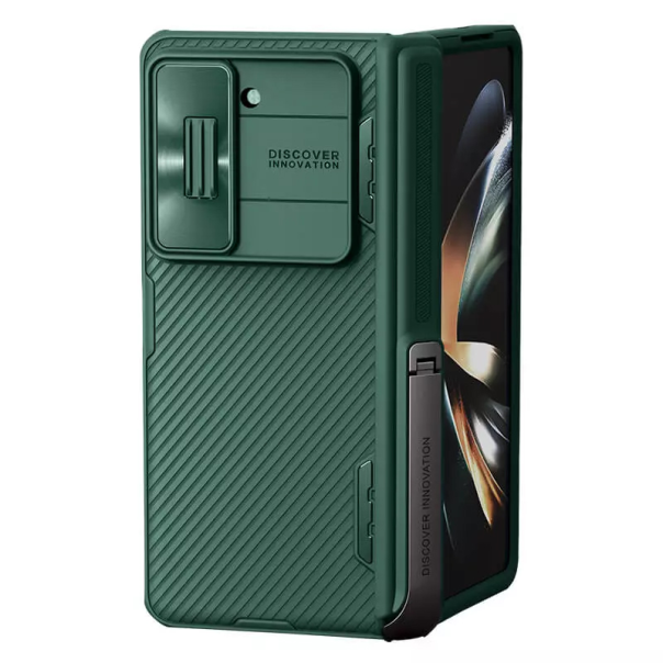 Maska za Samsung Galaxy Z Fold 5 (with stand) Nillkin CamShield Fold zelena - 209507