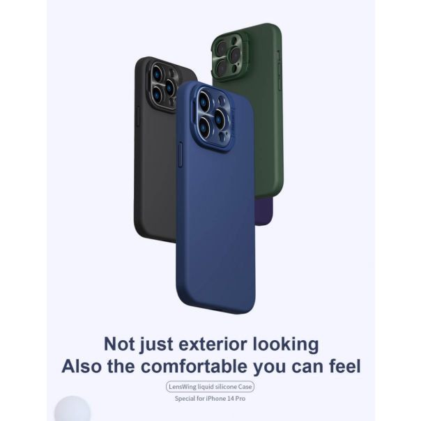 Maska za iPhone 14 Pro 6.1 Nillkin Lens Wing Magnetic crna - 205939