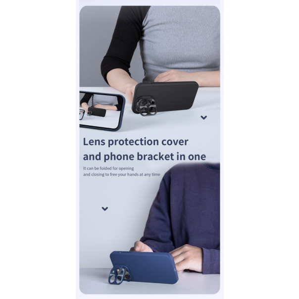 Maska za iPhone 14 Pro 6.1 Nillkin Lens Wing Magnetic crna - 205939