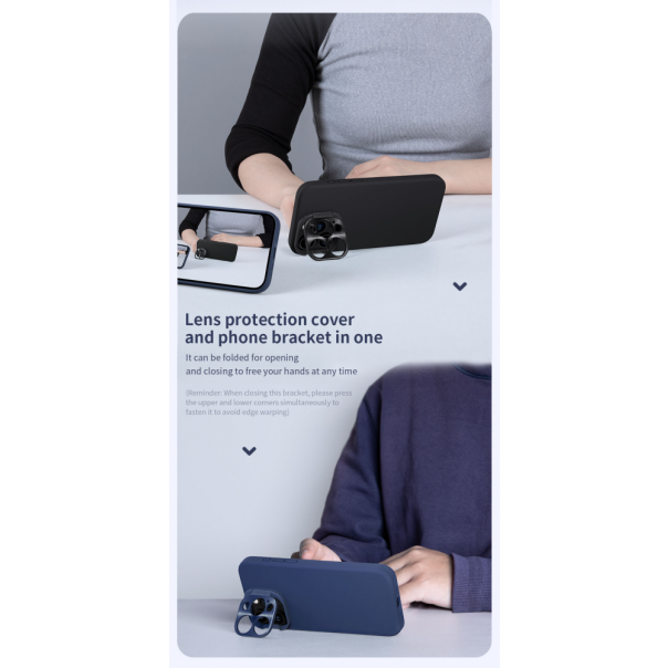 Maska za iPhone 15 Pro Max 6.7 Nillkin Lens Wing Magnetic ljubičasta - 212114-1