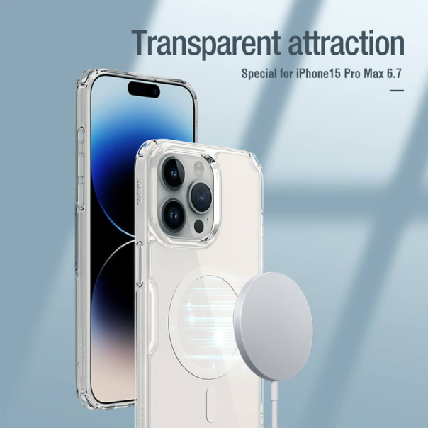 Maska za iPhone 15 Pro 6.1 transparent Nillkin Nature Pro Magnetic - 209902