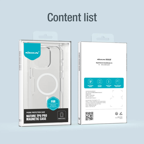 Maska za iPhone 15 Pro Max 6.7 Nillkin Nature Pro Magnetic plava - 209903