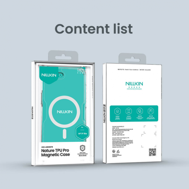 Torbica Nillkin Nature Pro Magnetic za iPhone 16e 6.1 transparent - 220951