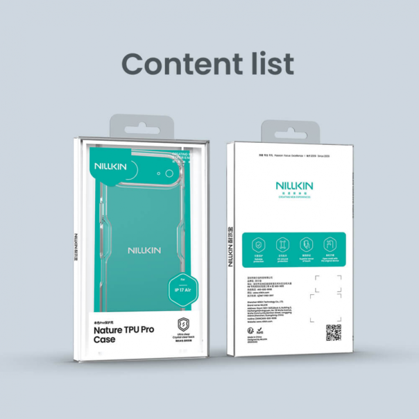 Maska za iPhone 17 Air 66 Nillkin Nature Pro transparent - 223570