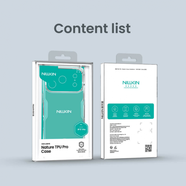 Maska za iPhone 17 Pro 63 Nillkin Nature Pro crna - 223894