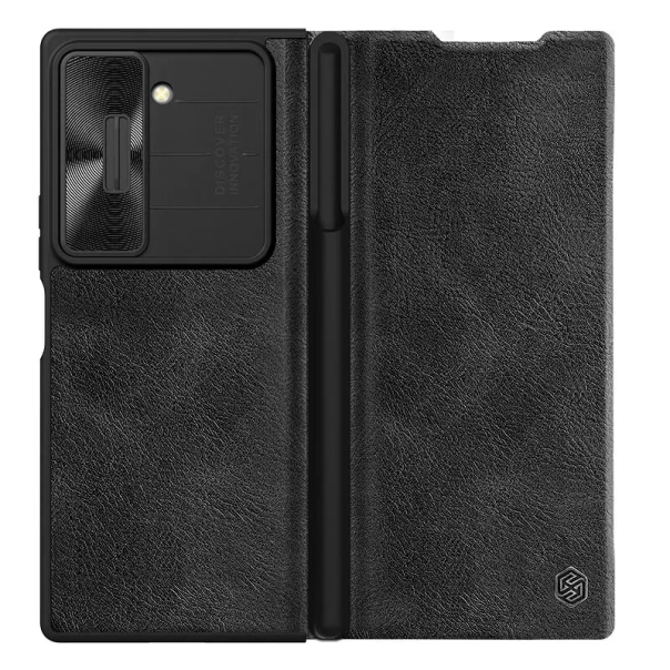 Maska za Samsung Galaxy Z Fold 6 Nillkin Qin Pro Leather crna - 215799
