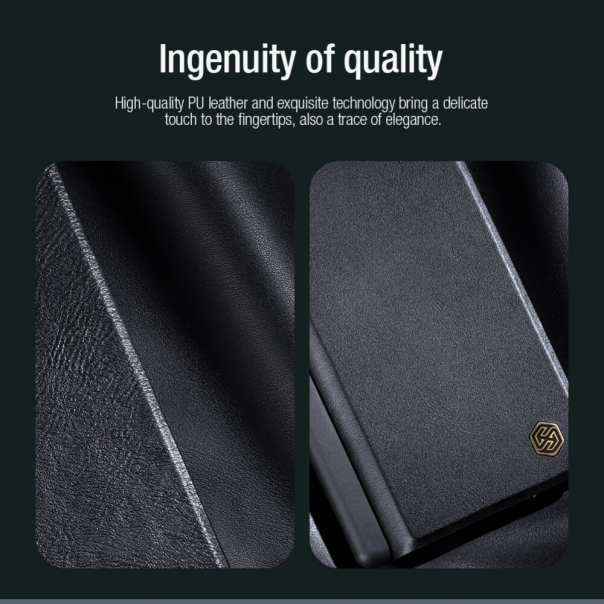 Maska za Samsung Galaxy Z Fold 6 Nillkin Qin Pro Leather crna - 215799