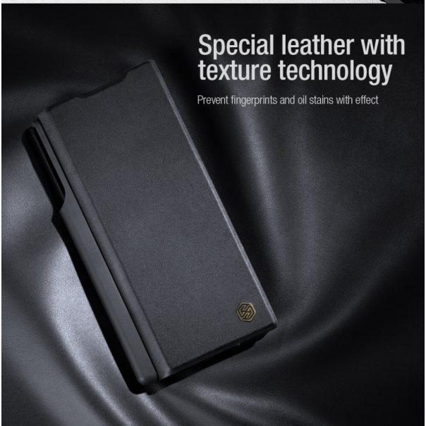 Maska za Samsung Galaxy Z Fold 6 Nillkin Qin Pro Leather crna - 215799