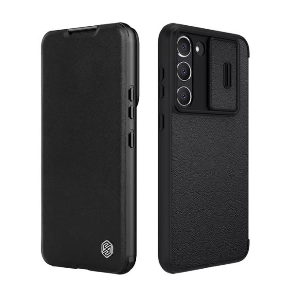 Maska za Samsung Galaxy S23 Nillkin Qin Pro (plain leather) crna - 205942