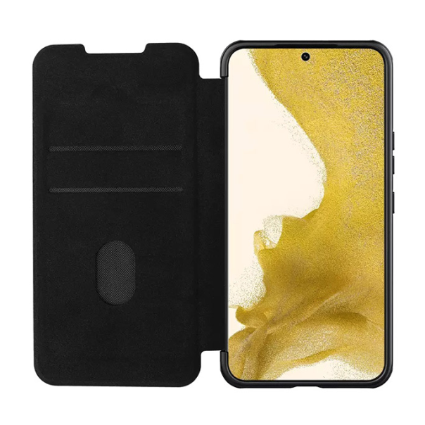Maska za Samsung Galaxy S23 Nillkin Qin Pro (plain leather) crna - 205942