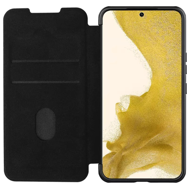 Maska za Samsung Galaxy S23 Nillkin Qin Pro (plain leather) crna - 205942
