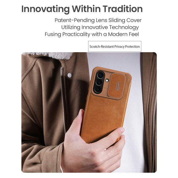 Maska za Samsung Galaxy A56 5G Nillkin Qin Pro crna - 221437