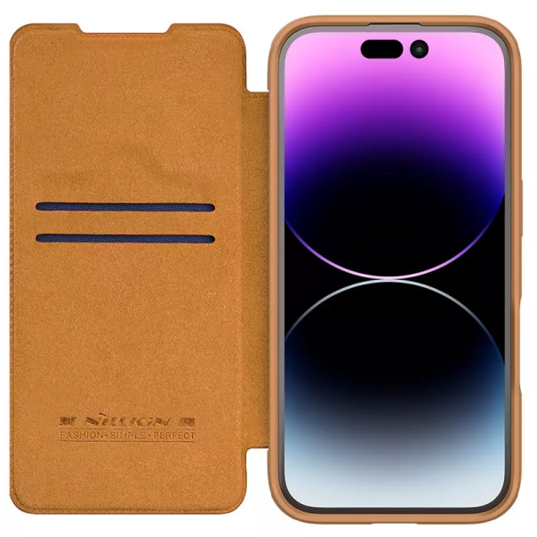 Maska za iPhone 16 6.1 braon Nillkin Qin Prop - 216353