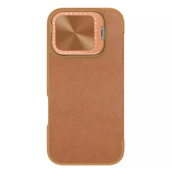 Maska za iPhone 16 Pro 6.3 braon Nillkin Qin Prop - 216355