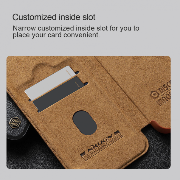 Maska za iPhone 16 Pro Max 6.9 Nillkin Qin Prop crna - 216358