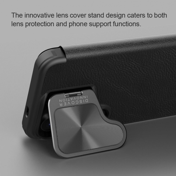 Maska za Samsung Galaxy S24 Plus Nillkin Qin Prop crna - 213614