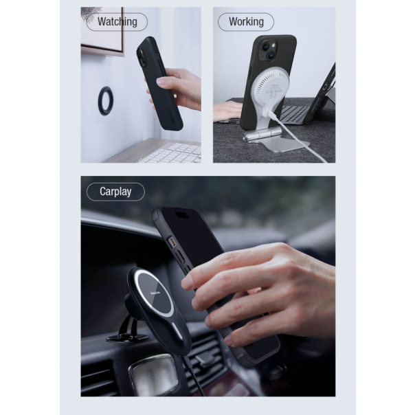 Torbica Nillkin Scrub Pro Magnetic za iPhone 15 6.1 crna - 213061