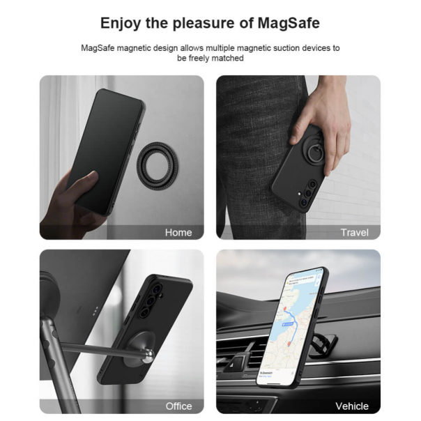 Maska za Samsung Galaxy S24 FE Nillkin Scrub Pro Magnetic crna - 216359