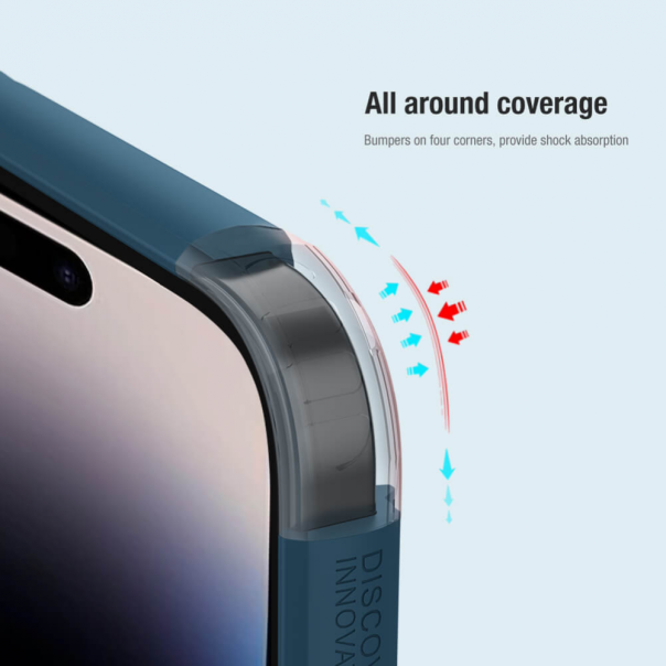 Torbica Nillkin Scrub Pro za iPhone 15 Pro Max 6.7 (sa otvorom za logo) plava - 210667