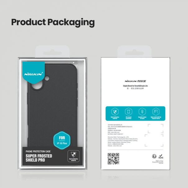 Maska za iPhone 16 Plus 6.7 Nillkin Scrub Pro crna - 216363
