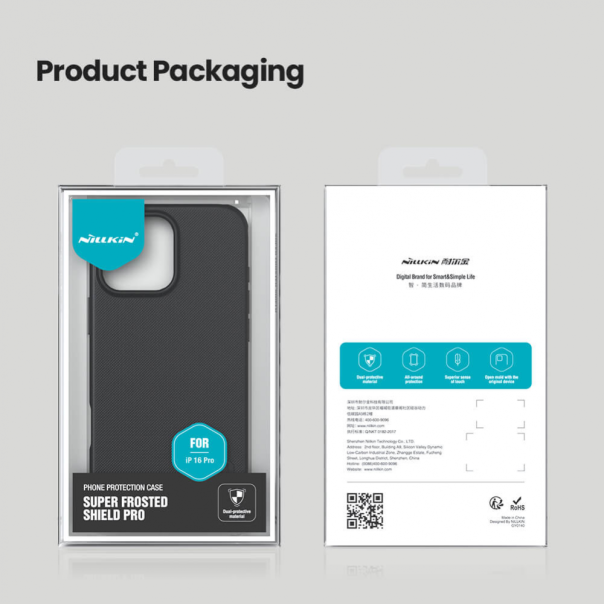 Torbica Nillkin Scrub Pro za iPhone 16 Pro 6.3 crna - 216364