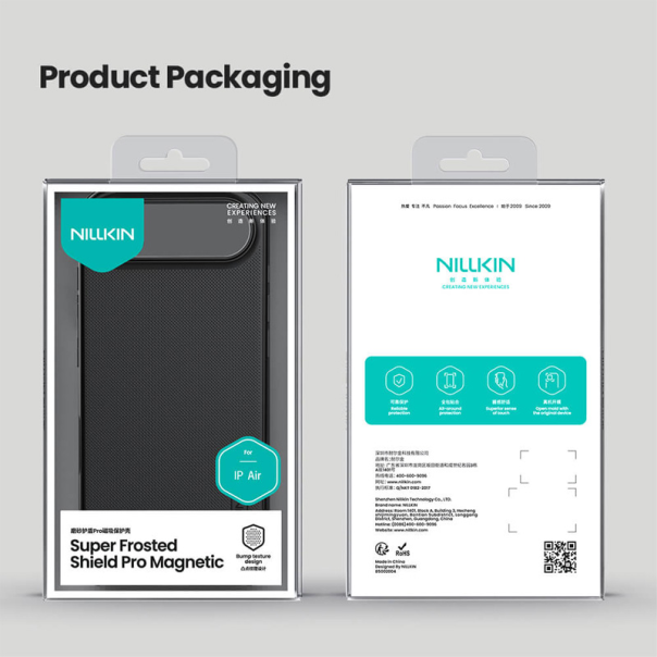 Maska za iPhone 17 Air 66 Nillkin Scrub Pro crna - 223576