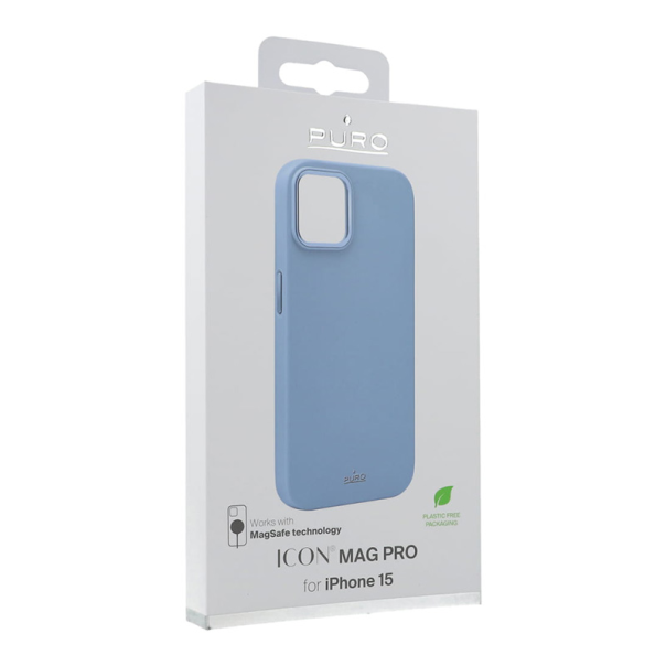 Maska za iPhone 15 6.1 Puro ICON Mag Pro svetlo plava - 16100012