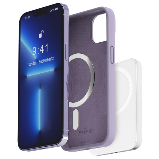 Maska za iPhone 14/13 6.1 Puro ICON Mag lila - 206903