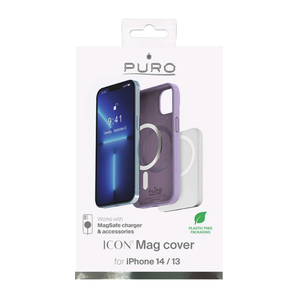 Maska za iPhone 14/13 6.1 Puro ICON Mag lila - 206903